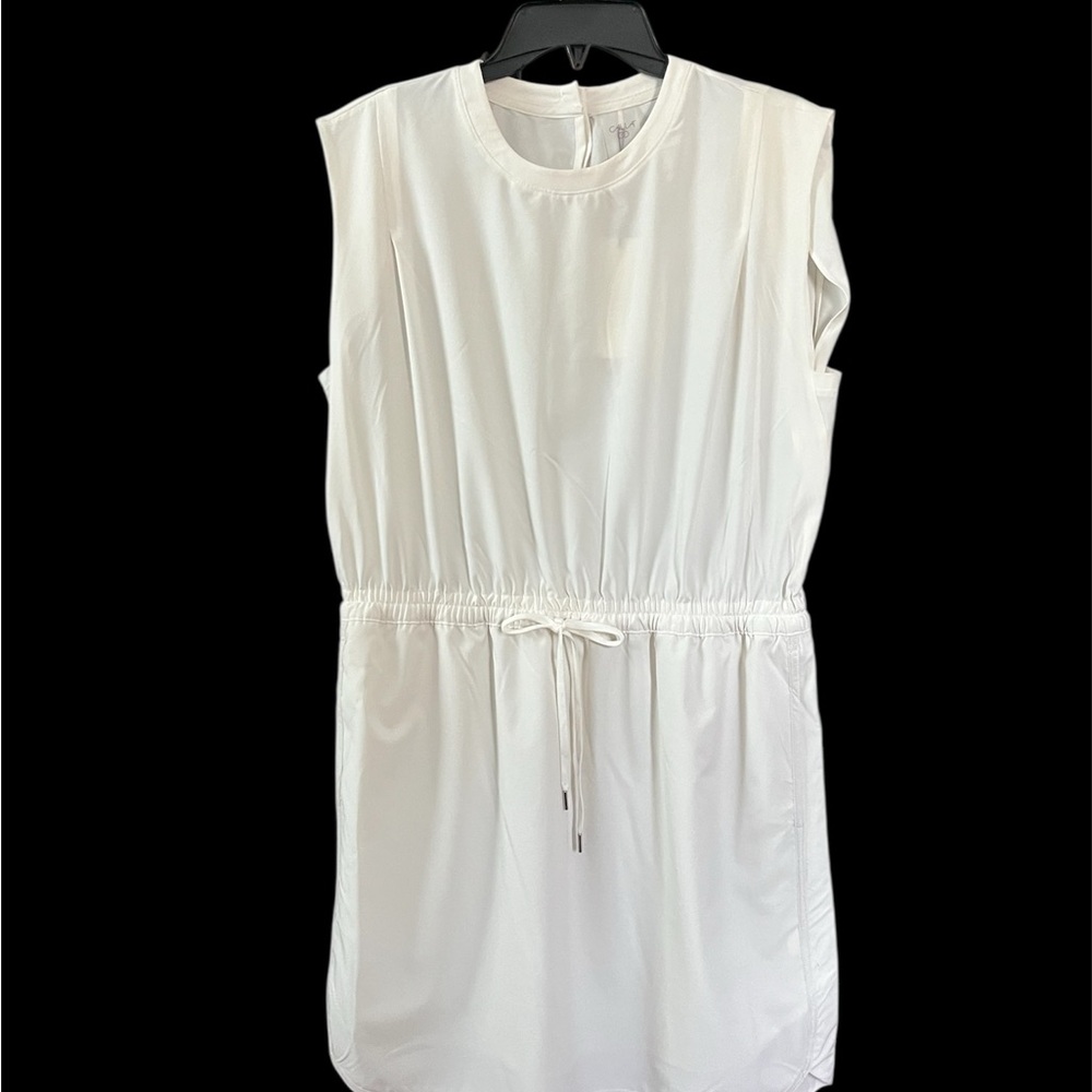 White Sleeveless Sheath Midi Dress